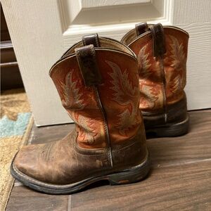 Ariat Tan and Brown Leather Boots